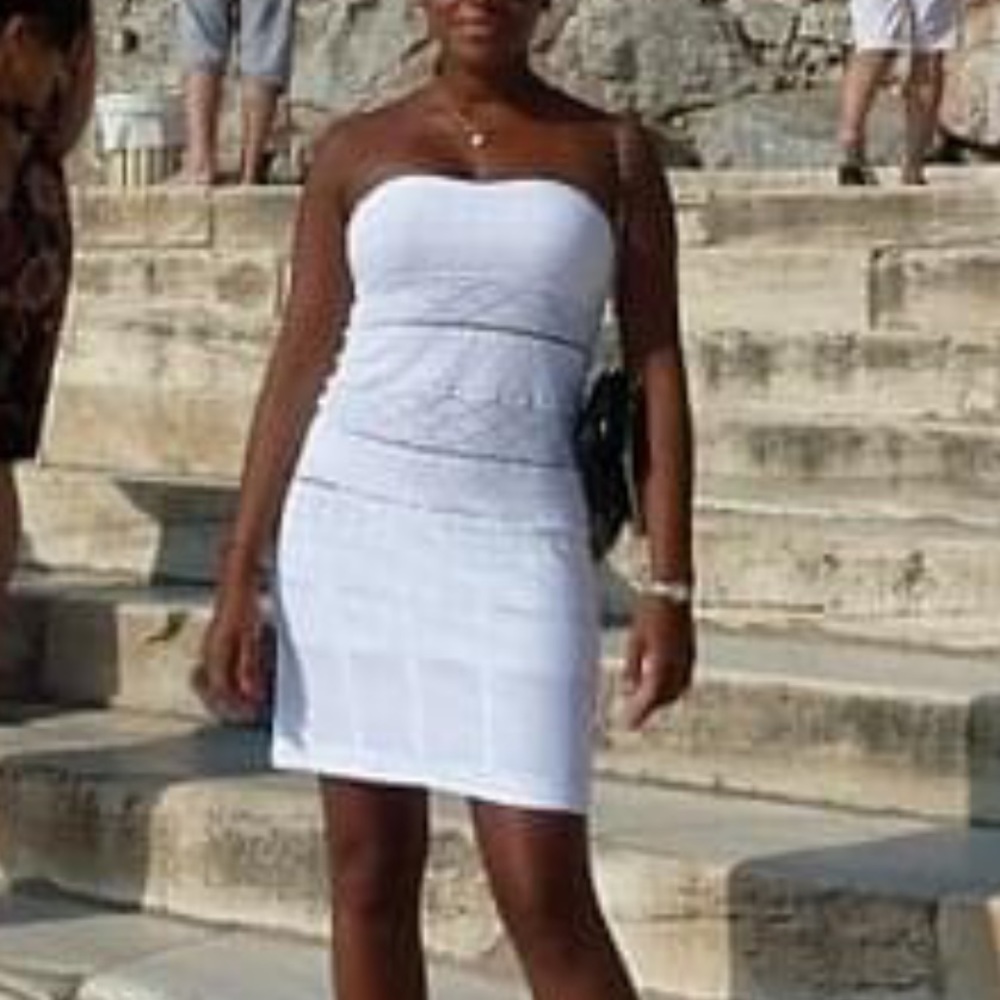 Melissa Odabash - Amy White Crochet Strapless Dress